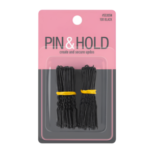 Pin & Hold Hair Pins, Black, 100 Ct