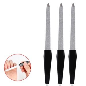 3-Piece Stainless Steel Metal Nail Art File Manicure Pedicure Tool Nail Files