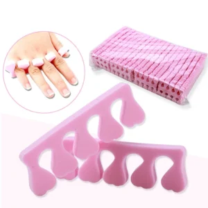 Soft Pink 100pcs Finger Toe Separators Manicure Pedicure Nail Care