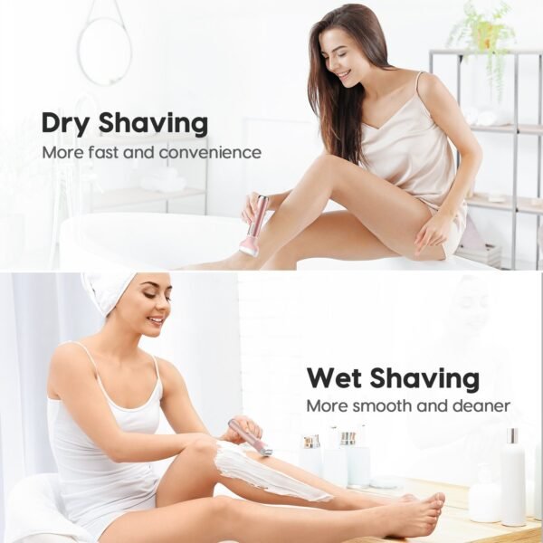 Women Electric Shaver Rechargeable Razor for Women 4 in 1 Waterproof Painless Epilator - Image 2