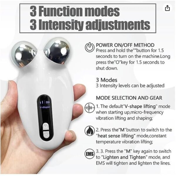 Mini Microcurrent Face Lift Device Roller - Wrinkle Remover & Skin Toner - Image 2